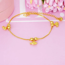 OMHXFC JB09 Jewelry European Fine Woman Girl Party Birthday Wedding Gift Summer Beach Fish Lucky Beads Anklet