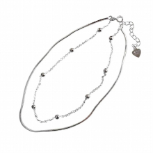 Round Bead Anklets 925 Sterling Silver For Women Personalited Double Layer Snake Bone Chain Tornozeleira Fine Jewelry