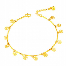 OMHXFC JB02 European Fine Woman Girl Party Birthday Wedding Gift Fortune Bag Flower Rose Heart Charm Anklet