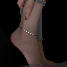 925 Sterling Silver Snake Bone Anklet Female Summer Tide Net Red Cold Wind Women Sexy Exotic Accessories Foot Chain