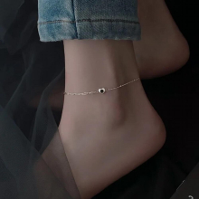 925 Sterling Silver Love Anklet Female Summer Tide Senior Sense Niche Foot Chains Sexy Personality Accessories