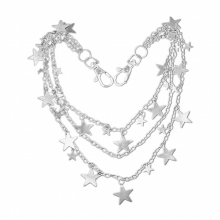 F19D Goth Wallet Chain Charm Rock Belt Trousers Chain Multilayer Star Pants Women Girls Punk Pant Chain Street Dancing Chain