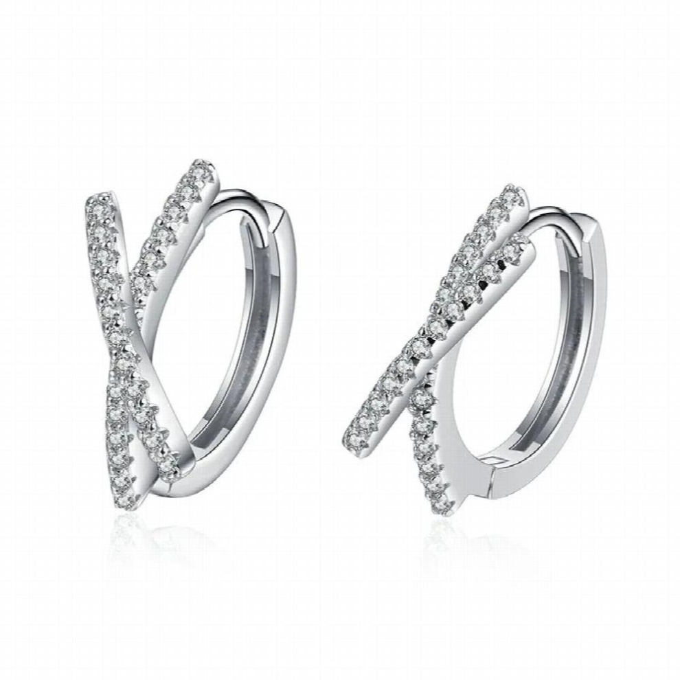 s925 sterling silver earrings plated pt950 bow high-grade finely crafted moissanite earrings D moissanite earrings female-image-OPC-PCW67KC-NEW