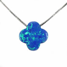 JZP0031 Best-selling silver plum bare Opal SP028-blue 925 sterling silver size 12*12mm