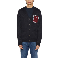 (Midnight Navy, S) BRAVE SOUL Mens Cardigan Long Sleeve Open Front Regular Knitted Warm Button Top