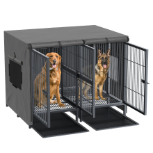 Waterproof Cage Cover for BingoPaw 52-Inch Crate - Double Door, Ventilated, Durable Oxford Cloth, Reduces Noise and Anxiety