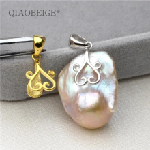 Diy Silver 925 Baroque Heart Shaped Pendant Jewelry findings components daughter birthday unique