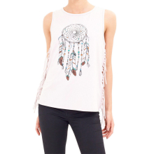 (Off White, S) BRAVE SOUL CATCH Womens Sleeveless T Shirt