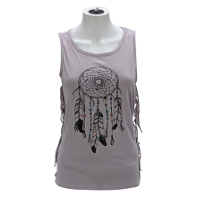(Dusty Lilac, XS) BRAVE SOUL CATCH Womens Sleeveless T Shirt