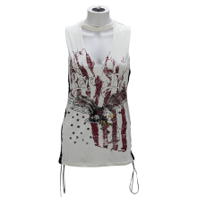 (Cream, M) BRAVE SOUL ROCK Womens T Shirts Sleeveless