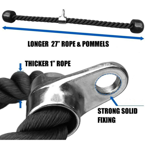 2X Tricep Rope Pull Down Attachment Gym Cable Arm Exercise Body Build. 1