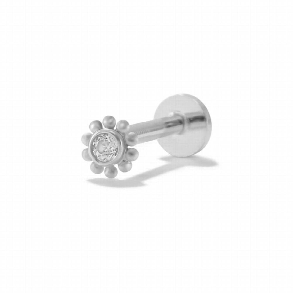 1PC Mini Stud Earrings For Women 925 Sterling Silver Star Crown Zircon Pierced Buckle Earrings Brincos