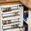 Living And Home 4X Spice Herb Jar Rack Holder For Kitchen Door Cupboard Storage Wall Mounted 1