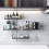 Living And Home 4X Spice Herb Jar Rack Holder For Kitchen Door Cupboard Storage Wall Mounted 2