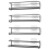 Living And Home 4X Spice Herb Jar Rack Holder For Kitchen Door Cupboard Storage Wall Mounted 4
