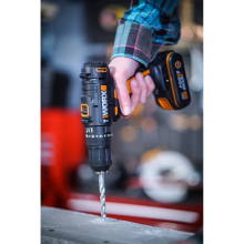 WORX WX902 18V Cordless Impact Driver & Hammer Drill x2 2.0Ah Battery Carry Case