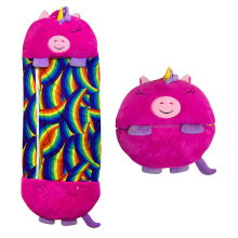 (Rose Unicorn, 160cm*60cm(800g)) Cartoon Animal Kids Sleeping Bag Happy Plush Doll Pillow