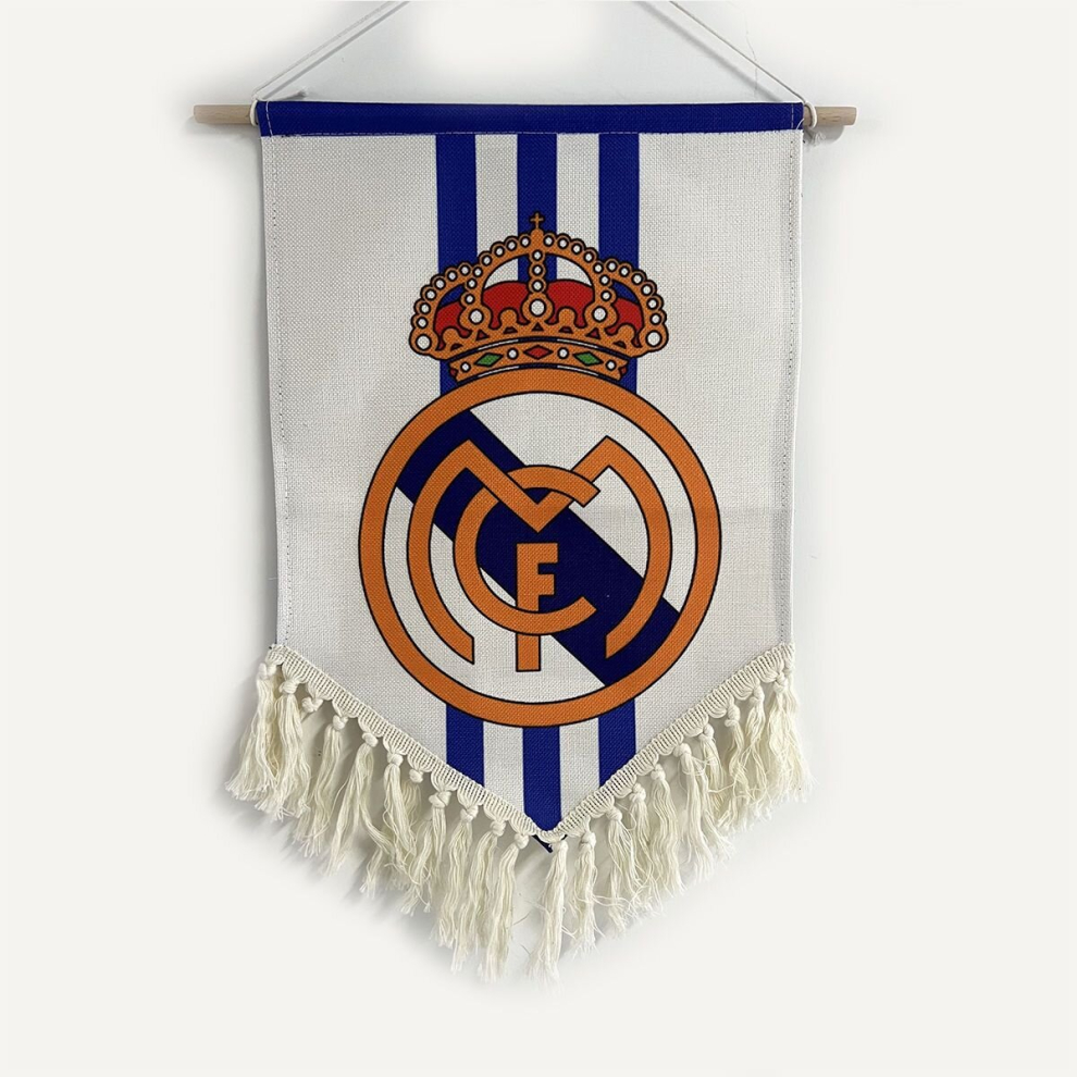 (Real Madrid) Football Team Cotton Linen Wall Art HD Decorative Painting Dress Up Flag