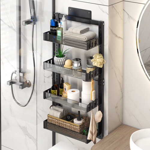 Living And Home 4 Tier Over-the-Door Adjustable Shower Caddy Shelf