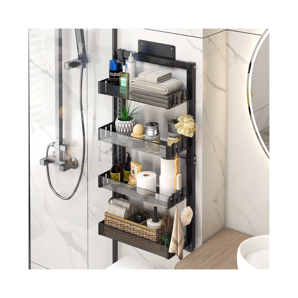 4 Tier Over-the-Door Adjustable Shower Caddy Shelf