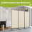 (Beige) Angel Living Paravent  Room Divider Partitions 6