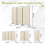 (Beige) Angel Living Paravent  Room Divider Partitions 9