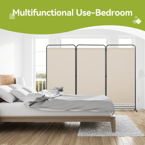 (Beige) Angel Living Paravent  Room Divider Partitions 2