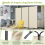 (Beige) Angel Living Paravent  Room Divider Partitions 7