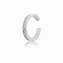 925 Sterling Silver Purple Zircon Ear Cuff Earring Green CZ Earcuff Piercing Non Piercing Clips Ohrringe Jewelry