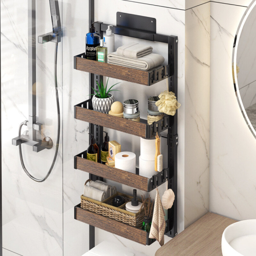 Living And Home 4 Tier Over-the-Door Adjustable Shower Caddy Shelf