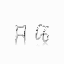 925 Sterling Silver Plain No Piercing Clips Women Circle Round Adjustable Slim Ear Cuff Earcuff Women Jewelry