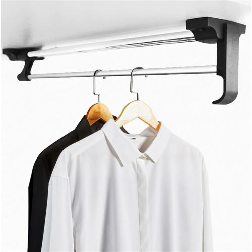 Extendable Pull Out Closet Rod - Wardrobe Pull-Out Trousers Rack, Pull ...