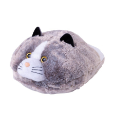 Animal Plush Slipper Foot Warmer Kids/Adults Cushion One Size - Cat