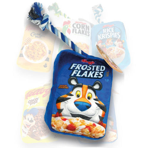 Kelloggs (Frosties) Kellog's Squeaky Pet Toy Choose Cereal Styles