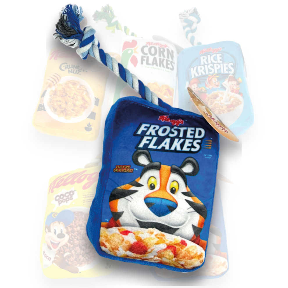 (Frosties) Kellog's Squeaky Pet Toy Choose Cereal Styles