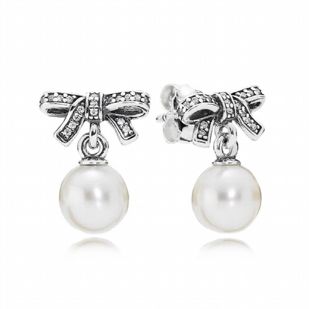 New Women's 925 Sterling Silver Delicate Sentiments Stud Earrings For Gift Diy Jewelry Multicoloured