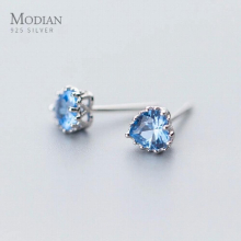 925 Sterling Silver Vintage Heart Zirconia Stud Earrings for Women Silver 925 Fine Jewelry Earings