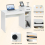 Casart Computer Desk with Drawer & CPU Stand Compact Study Laptop Desk 5