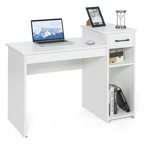 Casart Computer Desk with Drawer & CPU Stand Compact Study Laptop Desk