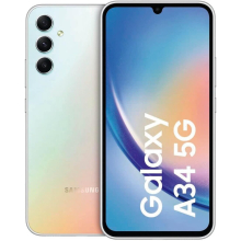Samsung Galaxy A34 (A346E-DSN) Dual 5G, 128GB+6GB RAM, Awesome Silver - ACE-74397 - Refurbished