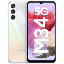Samsung Galaxy M34 M346B2DS (5G) (128GB+6GB, Silver) - Refurbished