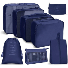 8Pcs Packing Cubes Luggage Storage Organiser Travel Compression Suitcase Bag Waterproof