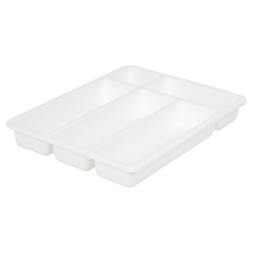 URBN Living (White) Cutlery Holder Tray 5 Compartment Kitchen Plastic Flatware Utensils Organiser 1