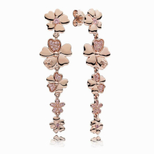 925 Sterling Silver Wildflower Meadow Drop Earrings For Women Gift DIY Jewelry