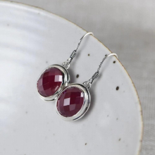 Silver Earrings 925 Woman Round Earring Vintage Jewelry Female Drop Earrings Accessories