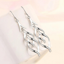 925 Silver 65MM French Long Tassel Drop Earrings For Women Wedding Party Gift Christmas Jewelry Earring
