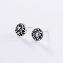 925 Sterling Silver Sun Stars Open Rings for Men Women Unisex Silver Jewelry Sets Thai Silver Studs Earrings Pendants