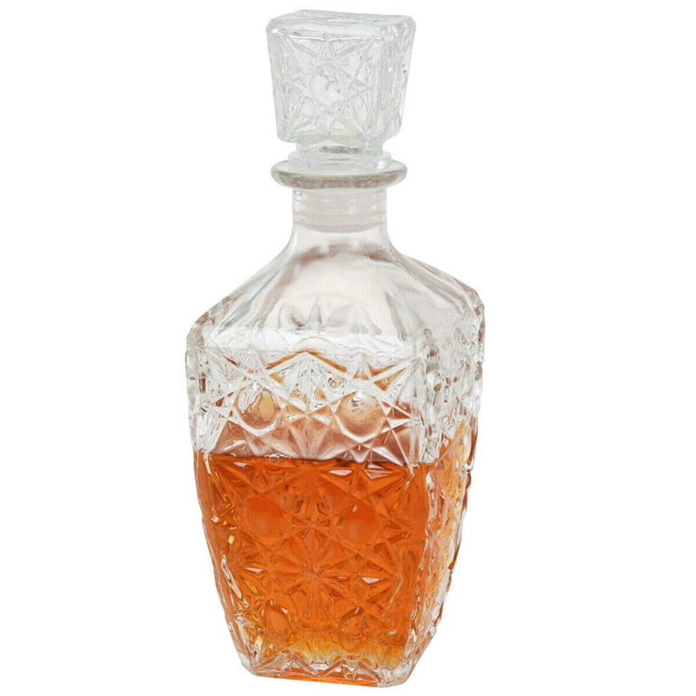 (Belly Shape - 900ml) Glass Decanter Whiskey Sherry Brandy Liqueur