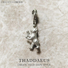 Berlin Bear Danglle Charm Pendants For Women Men 925 Sterling Silver Jewelry