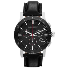 Burberry The City Watch Men's Black Leather Chronograph BU9382